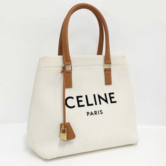 celine - CELINE ホリゾンタル カバ トートバッグ キャンバス ホワイト ...