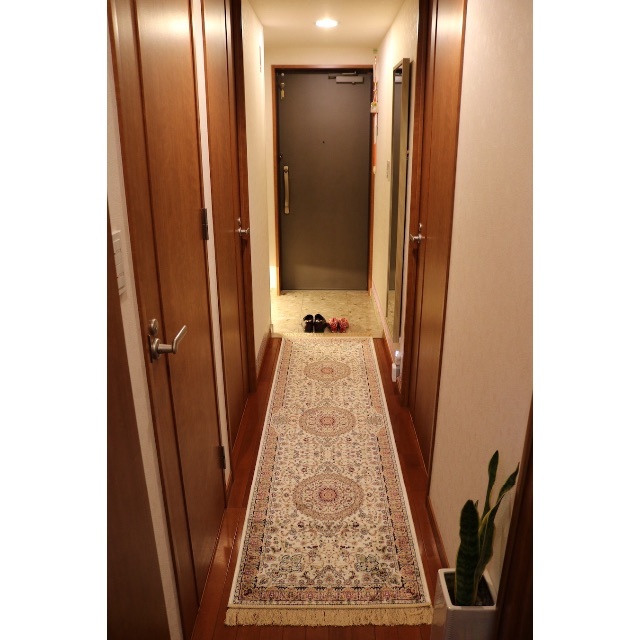 ペルシャ柄絨毯 67×240 新品未使用 キッチンマット 玄関マット