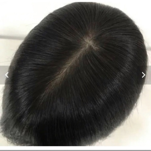 前髪ありヘアピース 百合子レミー人毛%ウィッグ