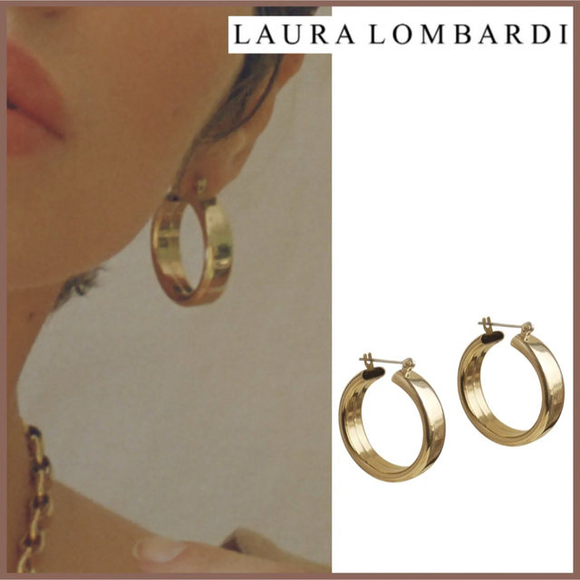 LAURA LOMBARDI ゴールドフープピアス