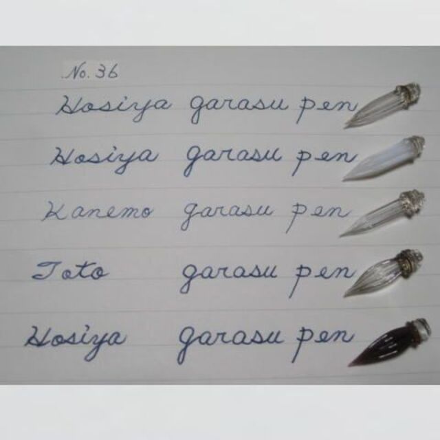 36.ガラスペン交換収納式ペン軸１本・替えガラスペン5種5本・金属ペン１本セット エンタメ/ホビーのアート用品(コミック用品)の商品写真