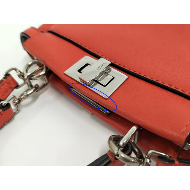 FENDI 2WAY アクセサリーポーチ マイクロピーカブー レザー 総合