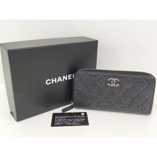 超良品‼️ シャネル　CHANEL 財布　長財布　ココマーク　ラウンドファスナー