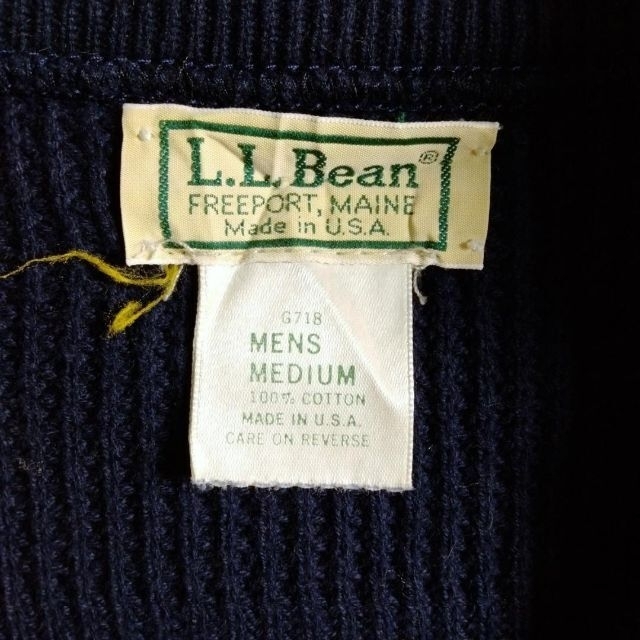 L.L.Bean - LLBean☆コットンニット USA製 セーター ハーフボタン ... LLBean☆コットンニット USA製 セーター ハーフボタン ネイビー