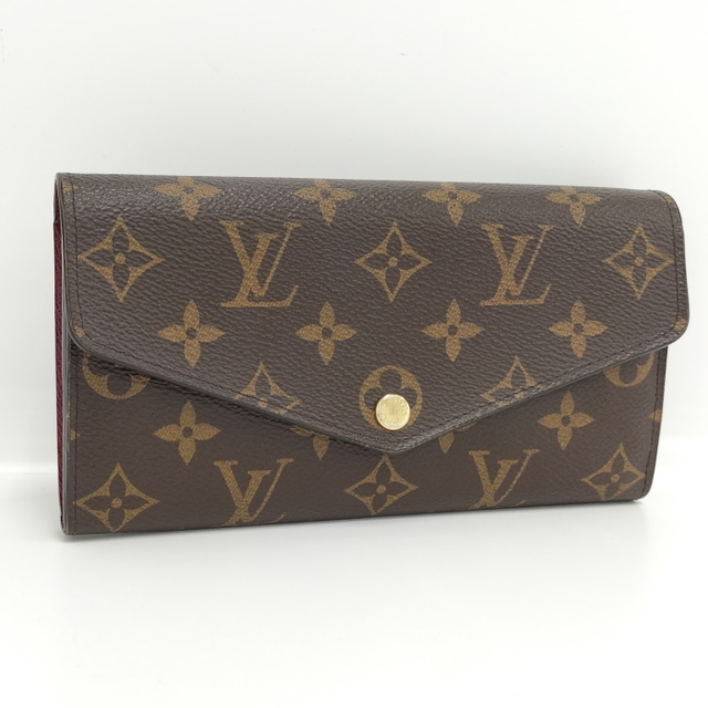 LOUIS VUITTON ポルトフォイユ サラ 長財布 フューシャ モノグラム