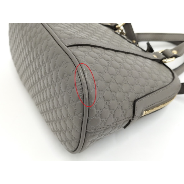 Gucci(グッチ)のGUCCI 2WAY ショルダーバッグ マイクログッチシマ レザー グレー レディースのバッグ(その他)の商品写真