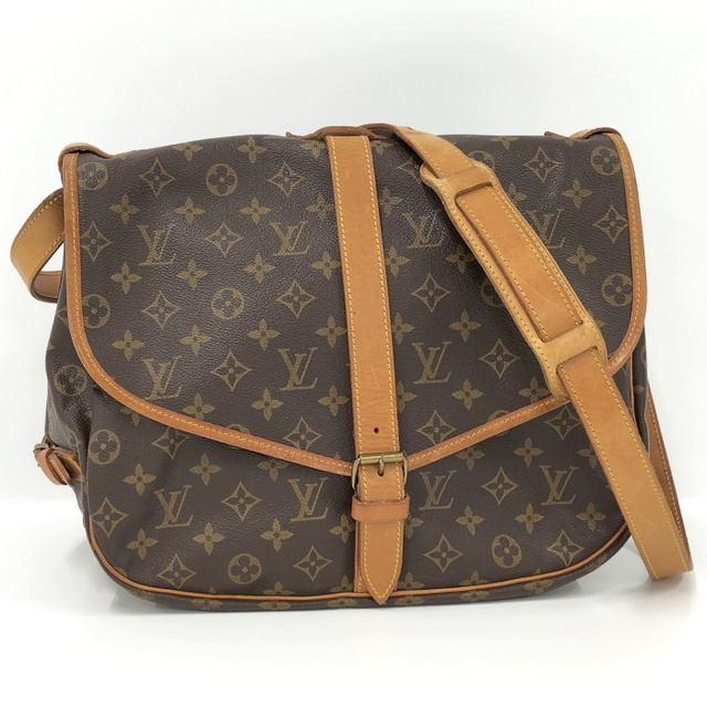 LOUIS VUITTON ソミュール35 ショルダーバッグ モノグラム レザー