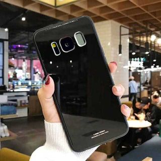 黒★galaxy S9 s10  鏡面 ミラーオシャレ ガラス カバー(Androidケース)