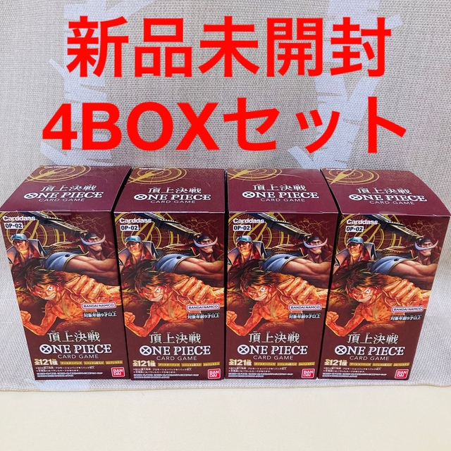 【未開封】ワンピースカードゲーム 頂上決戦 4BOX