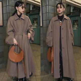 アメリヴィンテージ(Ameri VINTAGE)の【最終値下】UNDFRONTGATHEROPENSLEEVECOAT(ロングコート)