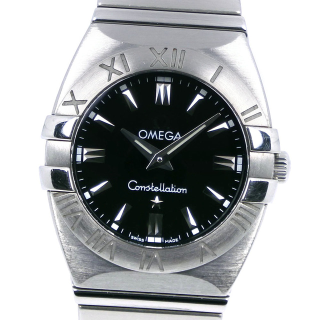 OMEGA - 【OMEGA】オメガ コンステレーション ダブルイーグル 1581.51 ステンレススチール シルバー クオーツ アナログ表示 レディース 黒文字盤 腕時計