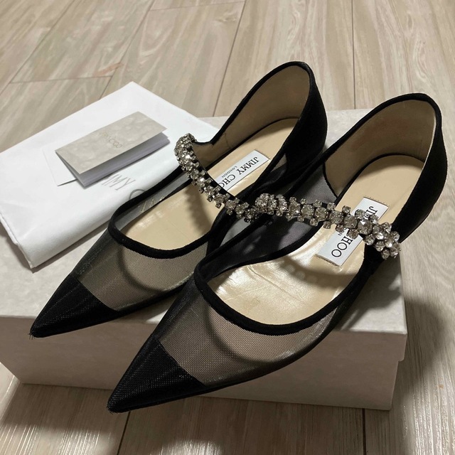 JIMMY CHOO - ジミーチュウ JIMMY CHOOフラットシューズ ビジュー