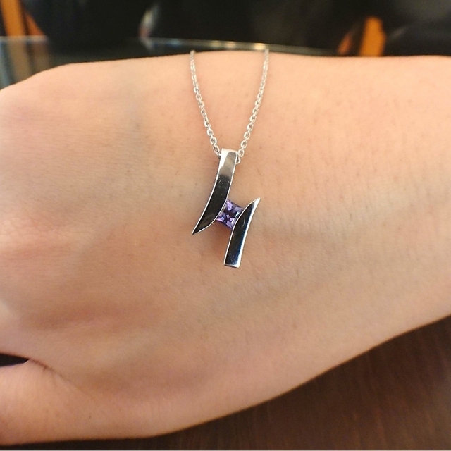 アレキサンドライト 0.21ct✨ネックレス K18WG 鑑別 ホワイトゴールド