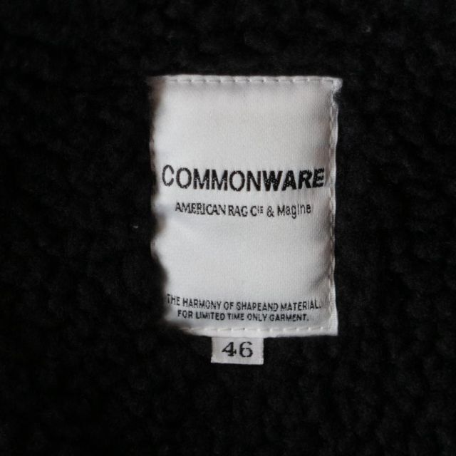 COMMONWARE アメリカンラグシー ボア ジャケット ミリタリー 黒 46