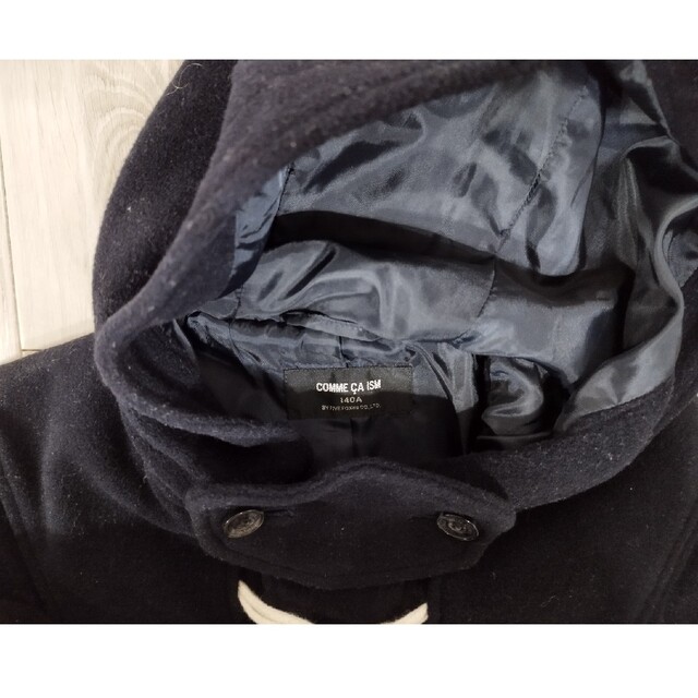 人気 used 美品 COMME CA ISM ダッフルコート 濃紺 140cm superior
