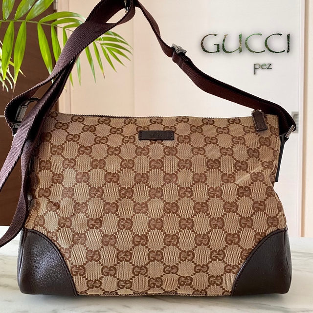 超美品 GUCCI グッチ GG柄 レザーショルダーバッグ 数量限定!特売