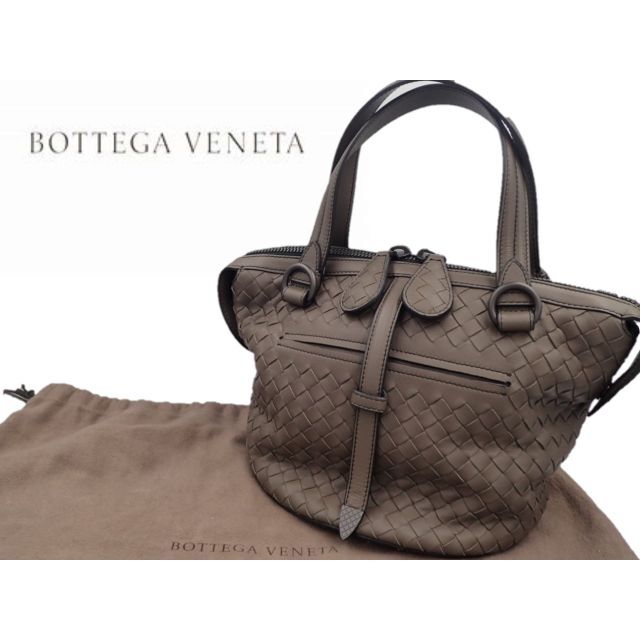 Bottega Veneta(ボッテガヴェネタ)のBOTTEGA.V　ボッテガヴェネタ　タンブーラ　2WAYバッグ　グレーブラウン レディースのバッグ(ハンドバッグ)の商品写真