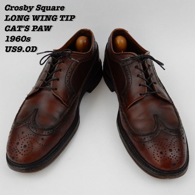 Crosby Square LONG WING TIP 1960s US9.0D