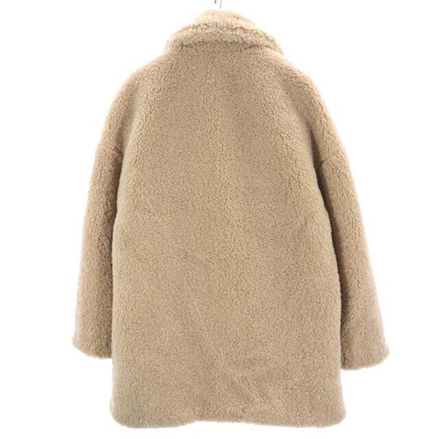 ZARA(ザラ)のザラ ボア  ピーコート S ベージュ ZARA レディース 【中古】  【221227】 レディースのジャケット/アウター(ロングコート)の商品写真