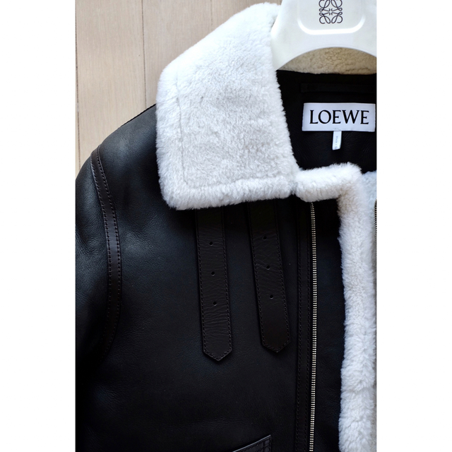 LOEWE(ロエベ)の極上 Loewe ロエベ ムートン フライト ジャケット 48  メンズのジャケット/アウター(レザージャケット)の商品写真