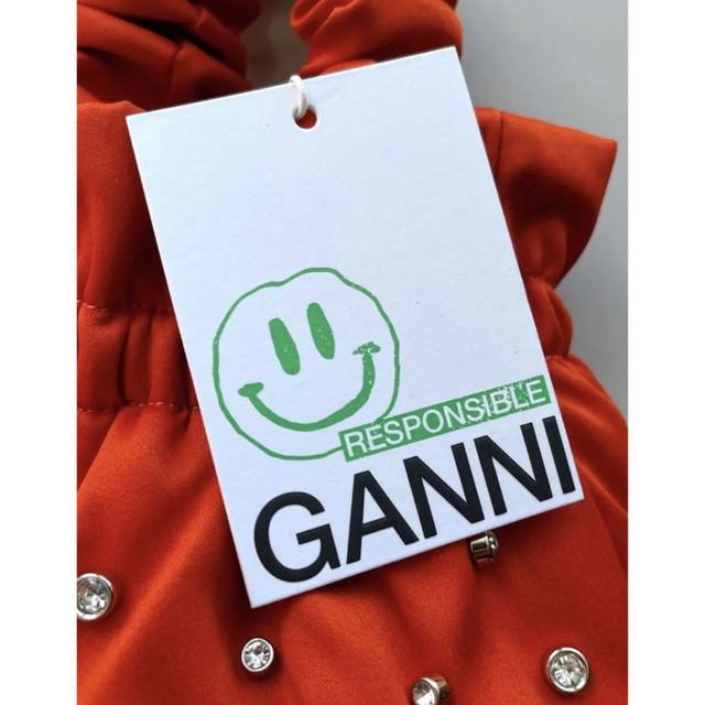 ラスト1点✩新品未使用✩GANNI ビジューバッグ オレンジ ラスト1点✩新品未使用✩GANNI ビジューバッグ オレンジ