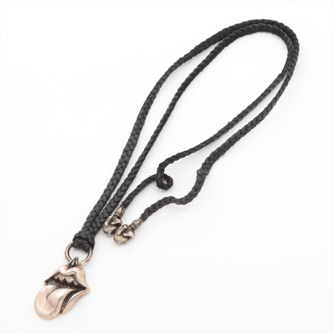 Chrome Hearts(クロムハーツ)のクロムハーツ リップ＆タン レザー×925   ユニセックス ネックレス レディースのアクセサリー(ネックレス)の商品写真