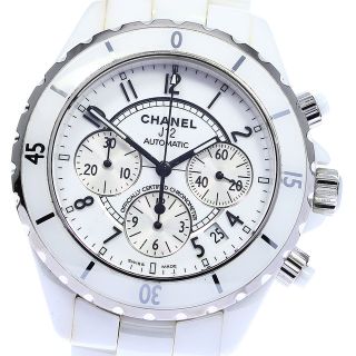 シャネル(CHANEL)の★保証書付き【CHANEL】シャネル J12 クロノグラフ ホワイトセラミック H1007 自動巻き メンズ_722689(腕時計(アナログ))