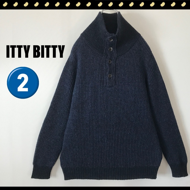 ITTY BITTY(イッティービッティー)のITTY BITTY★ハーフボタン★モックネック★ベビーアルパカ混ニットセーター メンズのトップス(ニット/セーター)の商品写真