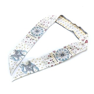 クリスチャンディオール(Christian Dior)のクリスチャンディオール l'etoile ミッツァ スカーフ シルクツイル 白(バンダナ/スカーフ)
