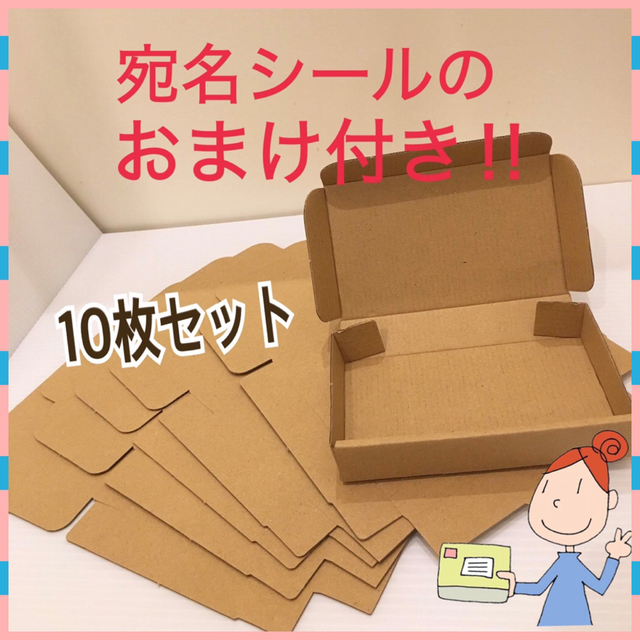 ミニ 段ボール 小型 10枚 宛名シールおまけ付 ダンボール箱