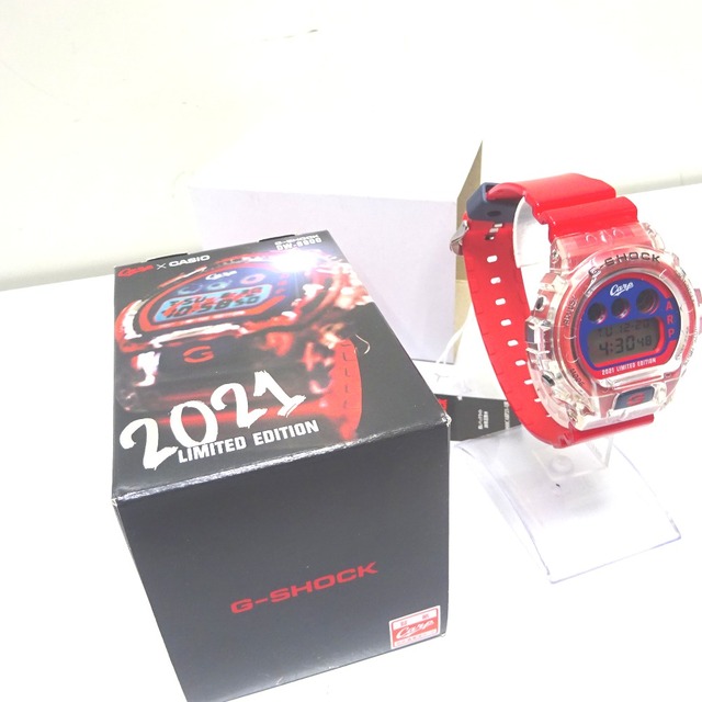 カシオ 腕時計 G-SHOCK 2021年 広島東洋カープ限定モデル DW-6900CARP21-1JR クォーツ メンズ CASIO Ft1004941 未使用