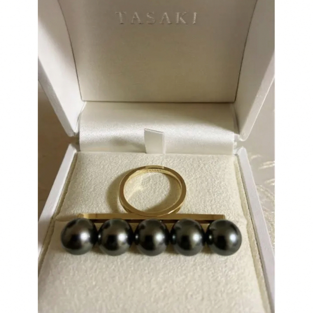 TASAKI(タサキ)のTASAKI バランスリング ブラックパール レディースのアクセサリー(リング(指輪))の商品写真