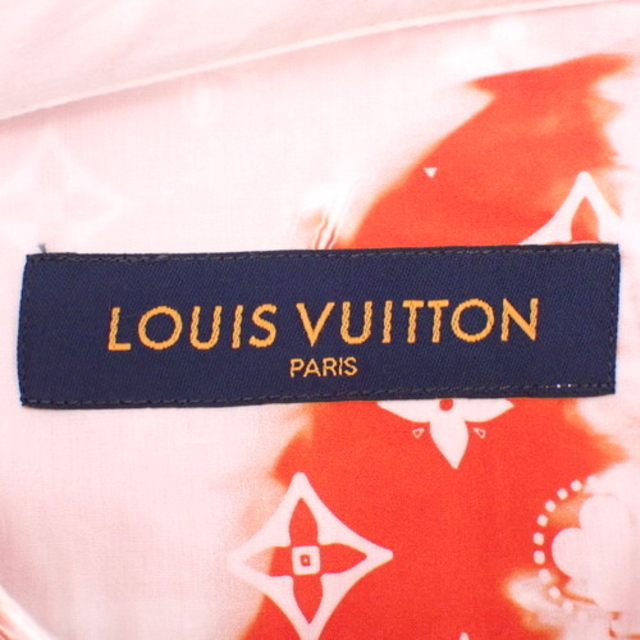 LOUIS VUITTON(ルイヴィトン)のルイ・ヴィトントップス モノグラムバンダナ ショートスリーブシャツ コットン オレンジ橙 白 40802040340 メンズのトップス(シャツ)の商品写真