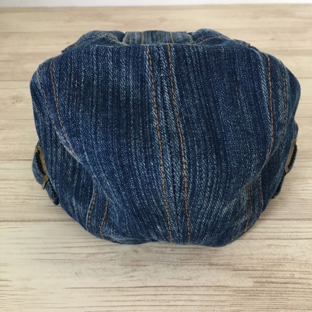 メンズ　ハンチング帽子 デニムキャップE　インディゴブルー　綿素材　コットン メンズの帽子(ハンチング/ベレー帽)の商品写真