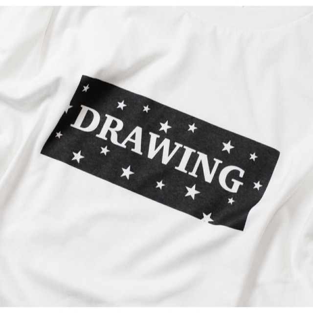 Ron Herman(ロンハーマン)のDrawing スター ボックスロゴ Tシャツ ロンT XLサイズ ホワイト メンズのトップス(Tシャツ/カットソー(七分/長袖))の商品写真