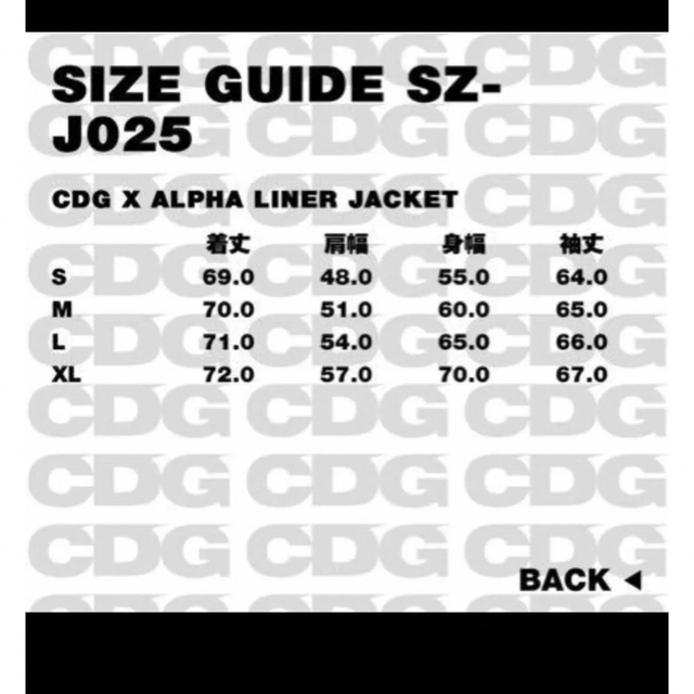 CDG  ALPHA LINER JACKET　Sサイズ　黒 サイズ　S