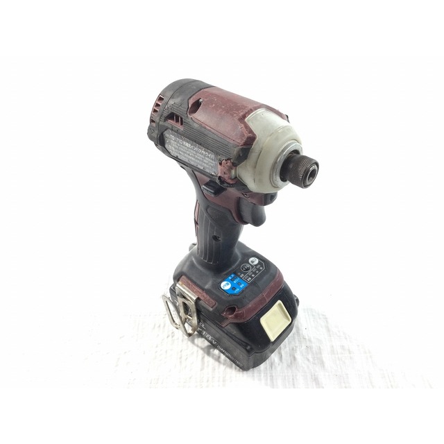 Makita(マキタ)の☆中古品☆makita マキタ 18V 充電式インパクトドライバ TD171D 赤/レッド 6.0Ahバッテリー2個(BL1860B) 充電器(DC18RC)付 64148 自動車/バイクのバイク(工具)の商品写真