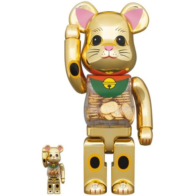 BE@RBRICK 招き猫 小判 100％ & 400％