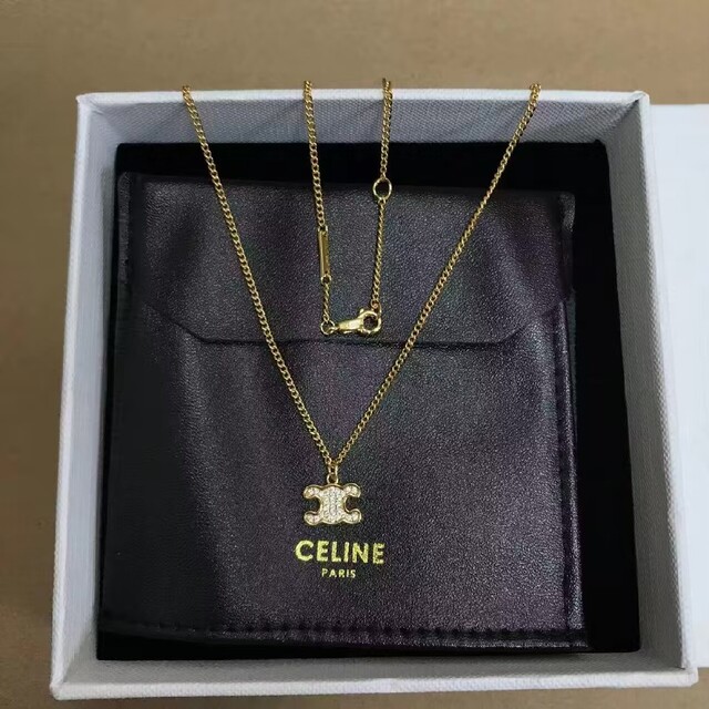 代引可】 CELINE セリーヌ マカダム ビンテージ ネックレス
