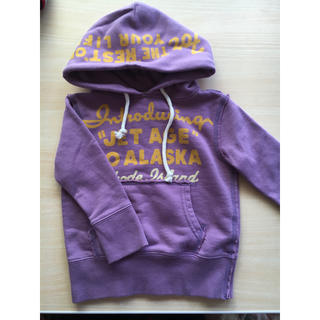 ヒステリックミニ(HYSTERIC MINI)の子供服 キッズ 90 crunch パーカー トレーナー 紫 パープル(Tシャツ/カットソー)