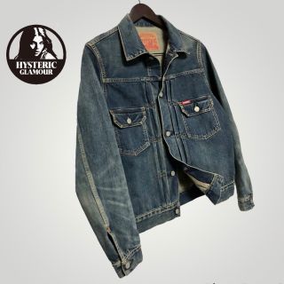 ヒステリックグラマー(HYSTERIC GLAMOUR)の［HYSTERIC］2ndタイプユーズド加工デニムジャケット　size M(Gジャン/デニムジャケット)