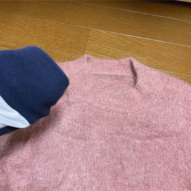 アダムエロペ モヘアニット ピンク フリーサイズ