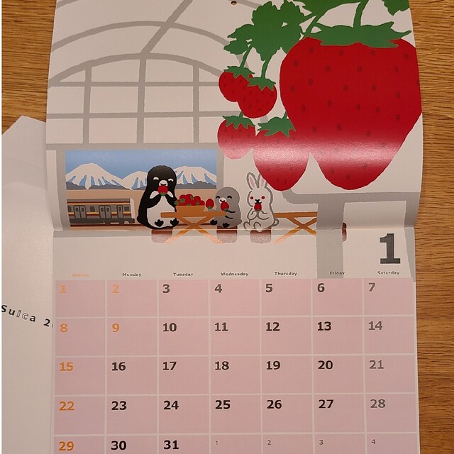 Suicaペンギン　壁掛けカレンダー2023 インテリア/住まい/日用品の文房具(カレンダー/スケジュール)の商品写真