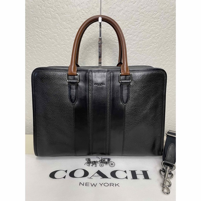 COACH(コーチ)の【良品】定価9.6万　コーチ　ビジネス 2way レザー　バッグ　メンテ済　35 メンズのバッグ(ビジネスバッグ)の商品写真