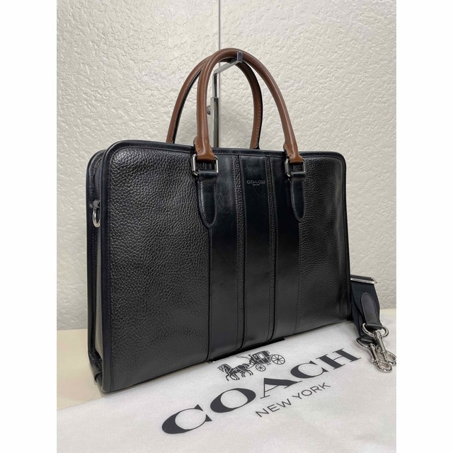 COACH(コーチ)の【良品】定価9.6万　コーチ　ビジネス 2way レザー　バッグ　メンテ済　35 メンズのバッグ(ビジネスバッグ)の商品写真