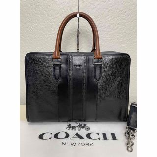 コーチ(COACH)の【良品】定価9.6万　コーチ　ビジネス 2way レザー　バッグ　メンテ済　35(ビジネスバッグ)