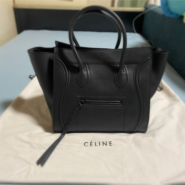 celine(セリーヌ)の【美品】CELINE セリーヌ ラゲージファントム レザー ブラック 黒 トート レディースのバッグ(ハンドバッグ)の商品写真