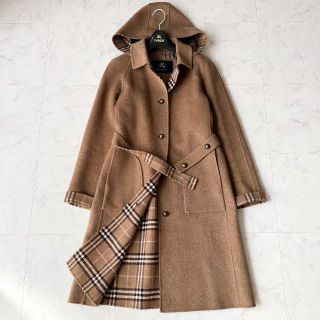 バーバリー(BURBERRY)の極美品✨ バーバリーロンドン カシミア混 リバーコート ラグランスリーブ 40(ロングコート)