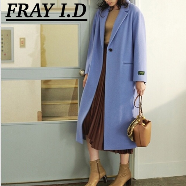 雑誌掲載✨ FRAY I.D ウール チェスターコート パープル 【逸品】 4598