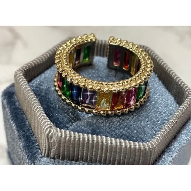 最高品質　カラフル色リング　指輪　　ダイヤモンド レディースのアクセサリー(リング(指輪))の商品写真